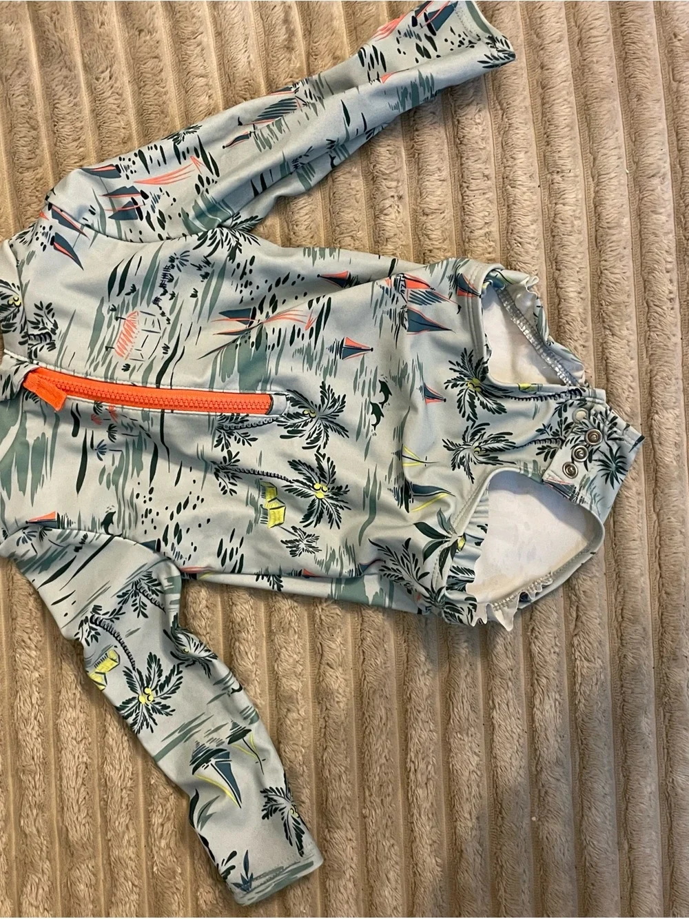 H&M Kids One-Piece Swimwear Set - Pastel Multicolor Stripes & Floral